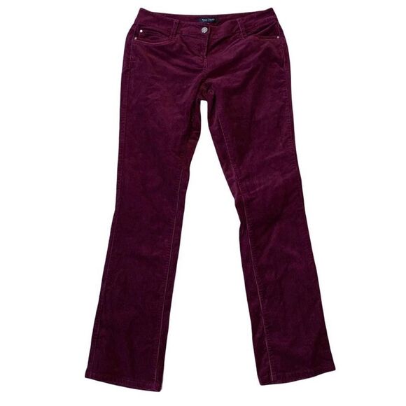 WHITE HOUSE BLACK MARKET‎ Noir Slim Leg Plum Corduroy Pants 10L - Picture 5 of 10